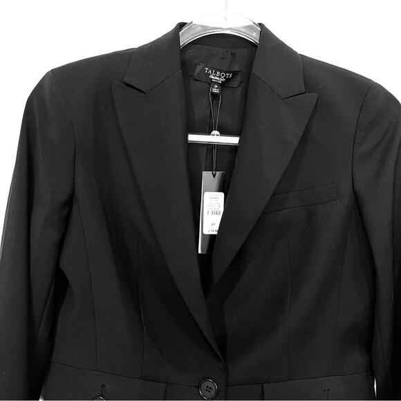 Talbots Petites The Kate Fit Black Romantically Curvy Jacket Blazer - Size 2P - Picture 2 of 12